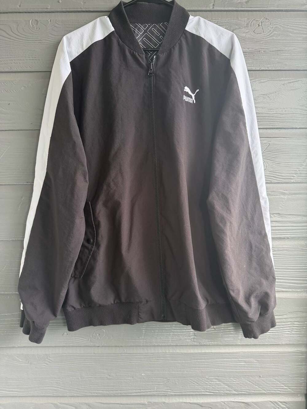 Puma Reversible Full-Zip Bomber Track Jacket Large